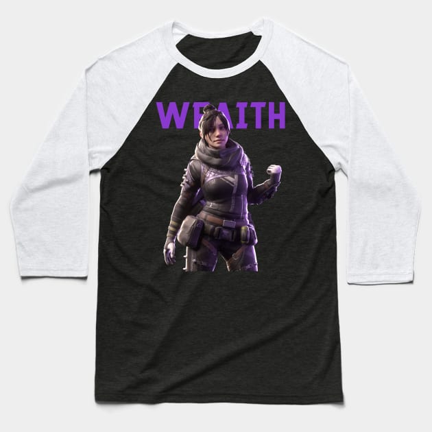 wraith Baseball T-Shirt by mgalodesign